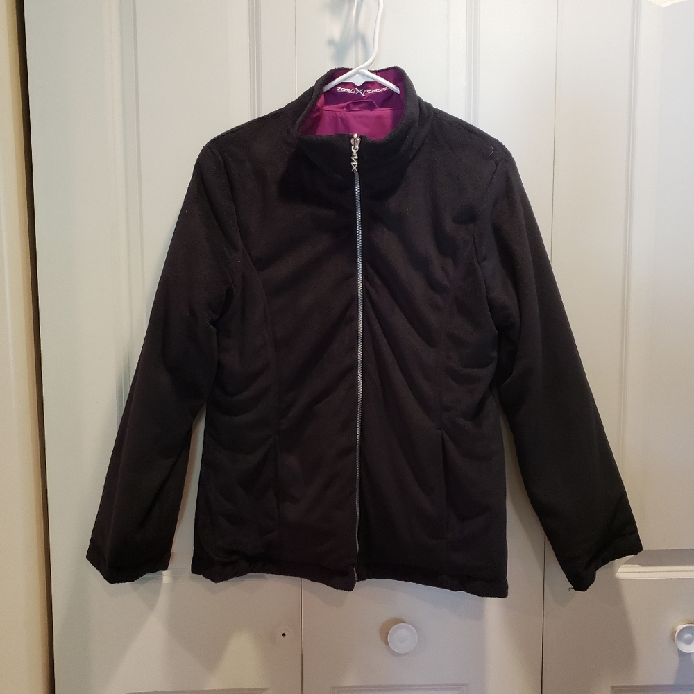 ZeroXposur Reversible Jacket Rain Purple / Fleece Black Size S
